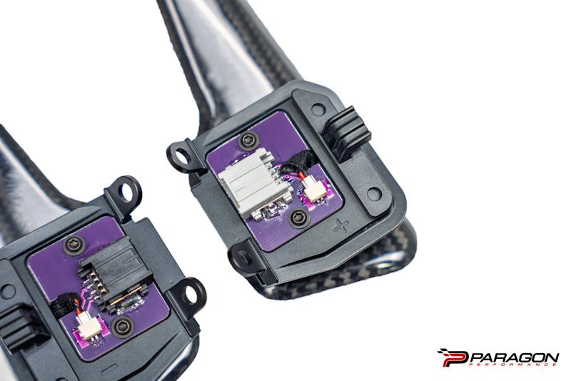 MadTrace C8 Corvette Clubsport Magnetic Shift Paddle Set - Gloss Carbon Fiber
