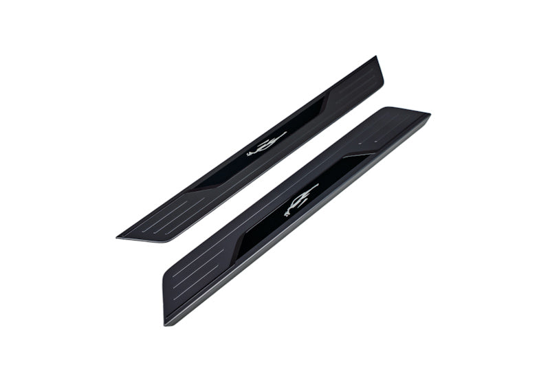 GM C8 Corvette Silhouette Stainless Steel Door Sill Plates - PAIR