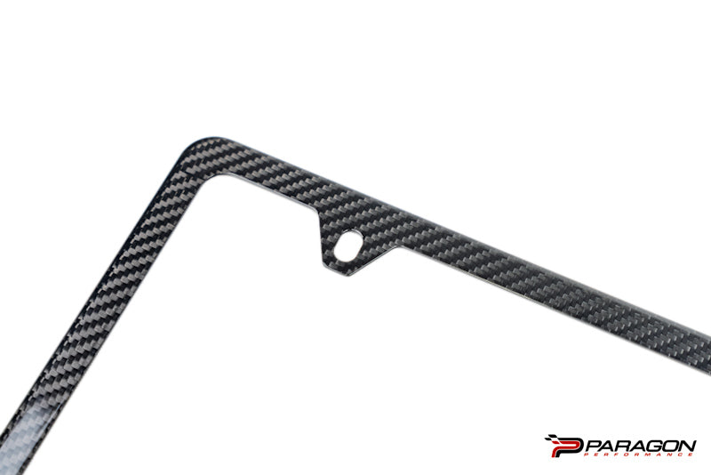 GM OEM License Plate Frame in Carbon Fiber with Corvette Crossed Flags Logo