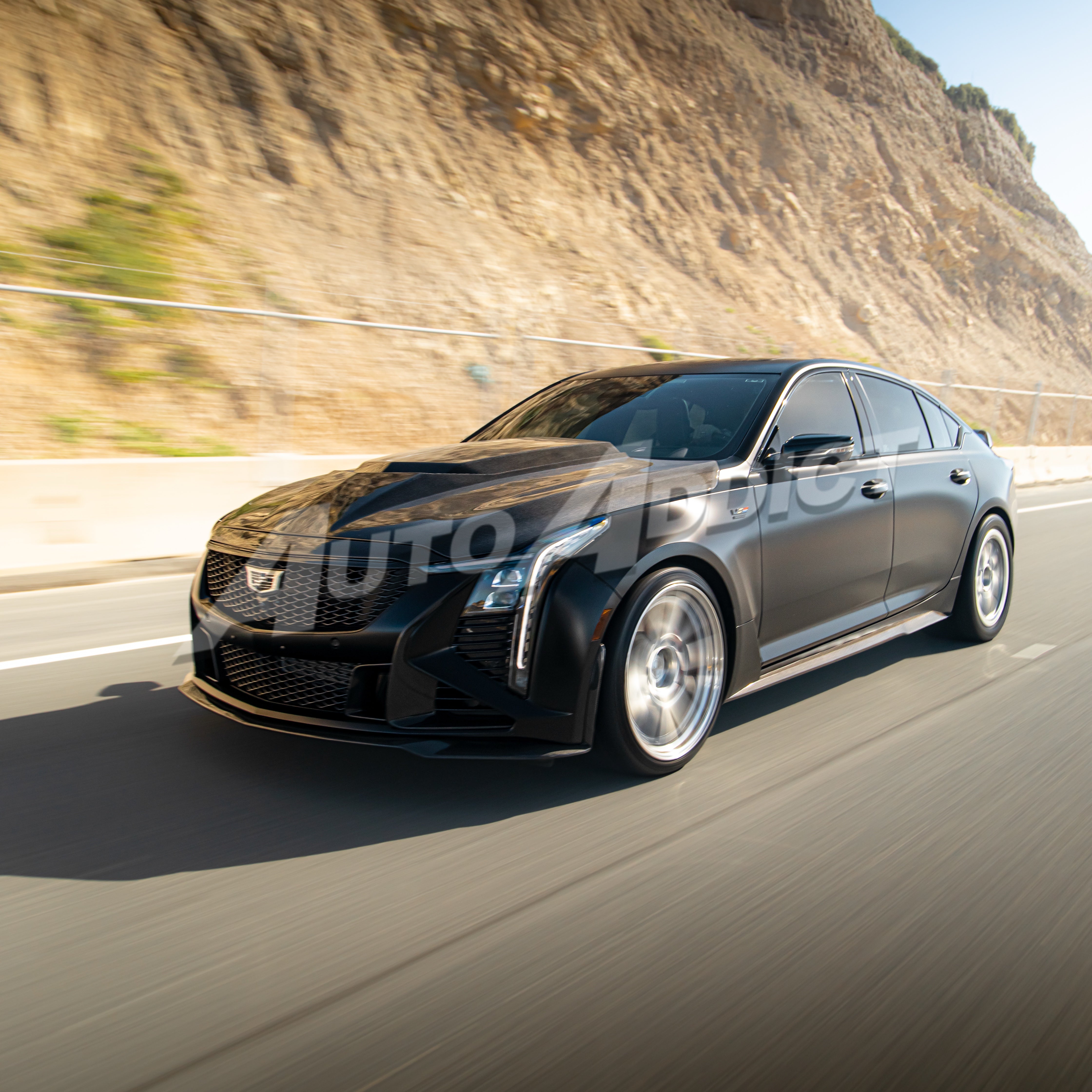 Cadillac CT5-V Blackwing Heritage Spec Pre-Preg V-Shaped Double Sided Carbon Fiber Hood