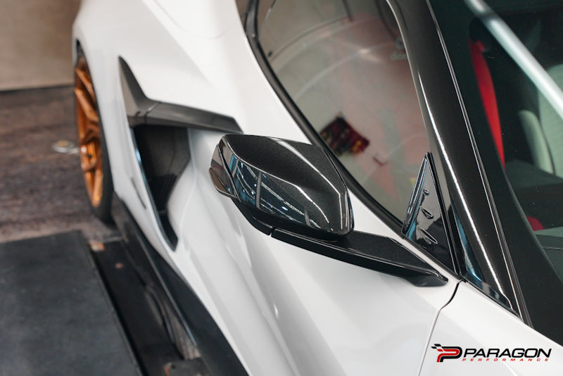 CCS C8 Corvette Carbon Fiber Mirror Overlays - M style
