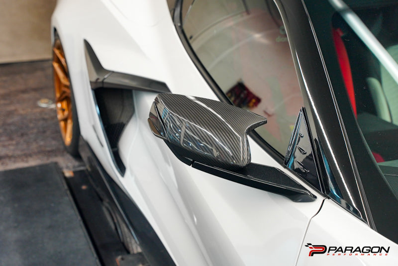 CCS C8 Corvette Carbon Fiber Mirror Overlays - M style