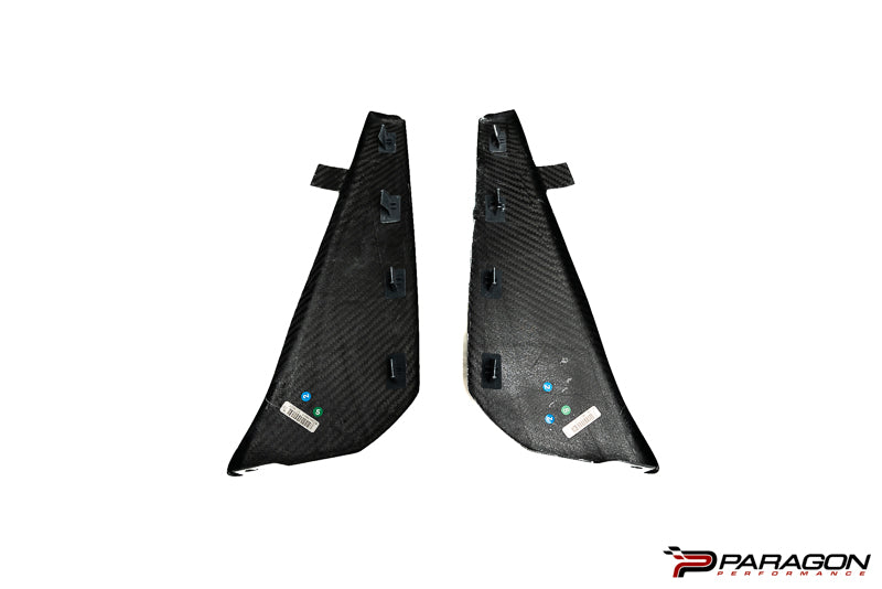 Paragon C8 Corvette Carbon Fiber Splash Guards - Front & Rear