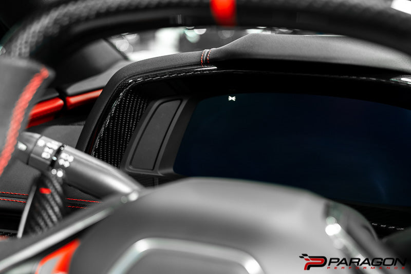 CCS C8 Corvette Carbon Fiber Gauge Cluster Trim Overlay