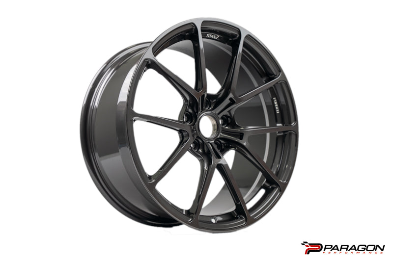 Titan 7 T-P5 19x9,20x11.5 5x120 Chevrolet C8 Corvette - Advanced Dark Gunmetal