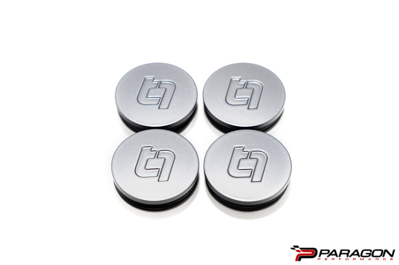 Titan 7 Satin Titanium Center Caps - C8 Corvette