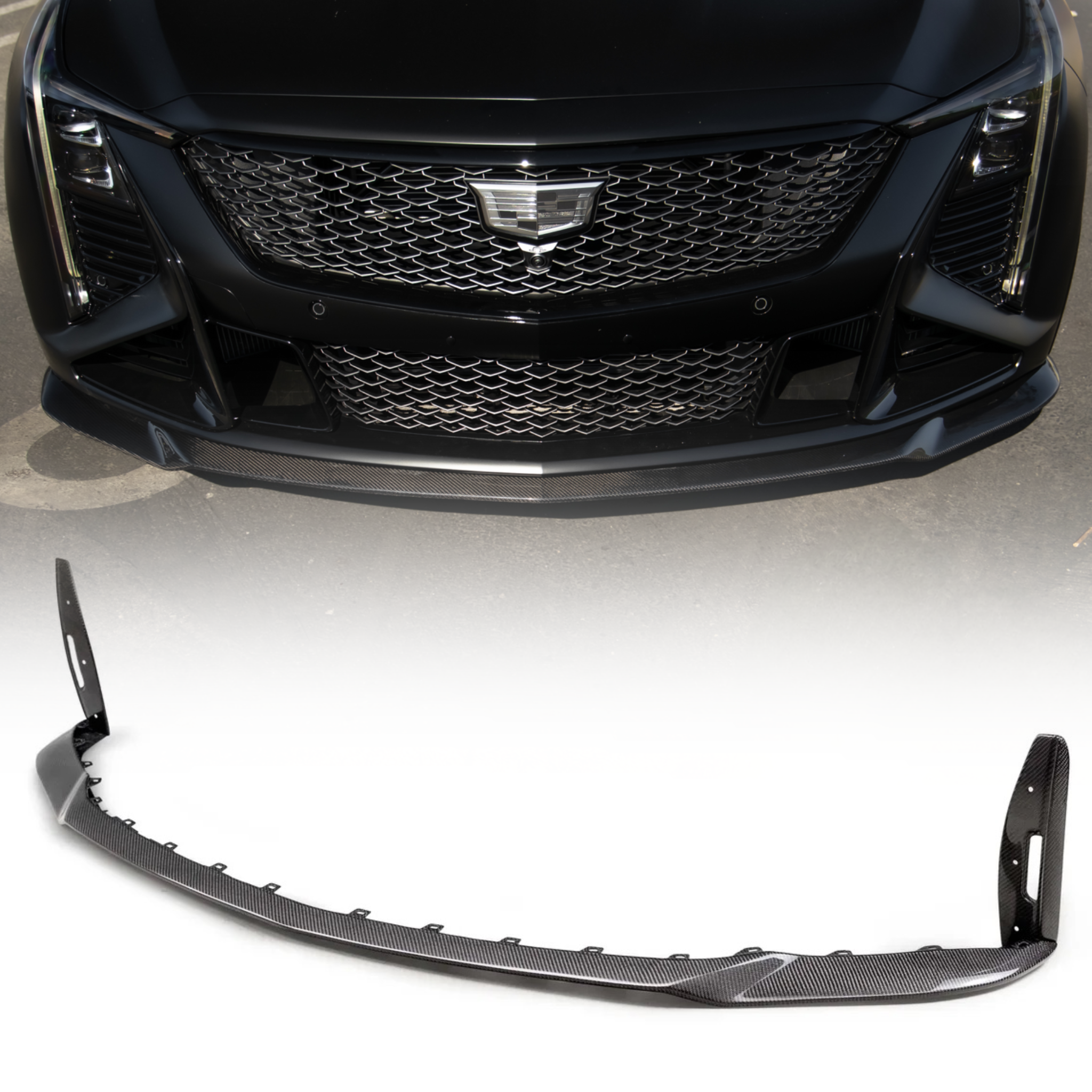 Cadillac CT5-V Blackwing Gloss Carbon Fiber Front Chin Splitter