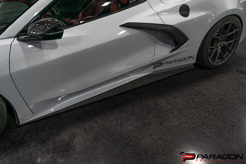 Verus Engineering Carbon Polyweave Side Splitter Kit - C8 Corvette