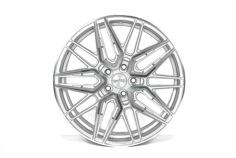 Vossen HF7 Wheels C8 Corvette - 20x9, 21x12 - Silver Polished