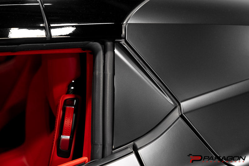 CCS C8 Corvette Convertible Carbon Fiber B Pillar Trim Overlay - HTC