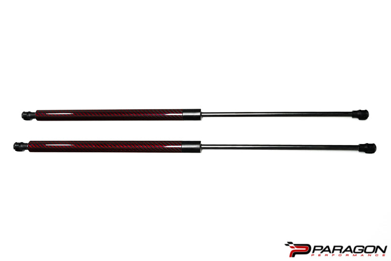 Paragon Performance C8 Corvette Carbon Fiber Hood Struts - Red