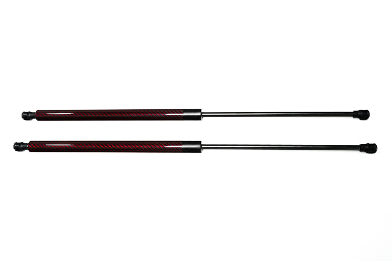 C8 Corvette Carbon Fiber Hood Struts - Red | Paragon Performance
