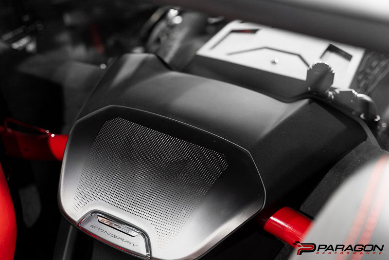 CCS C8 Corvette Carbon Fiber Waterfall Speaker Trim Cover - Coupe