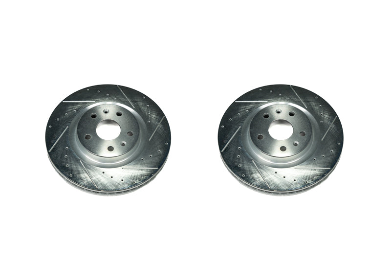 C8 Corvette Z51 Powerstop Evolution Drilled & Slotted Rotors - Front