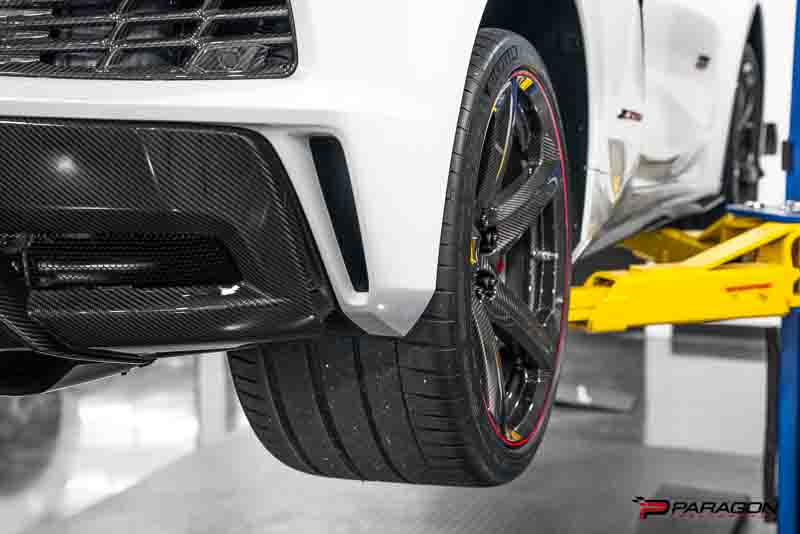 Paragon C8 Corvette Z06 & E-Ray Extended Rear Splash Guards - Carbon Flash
