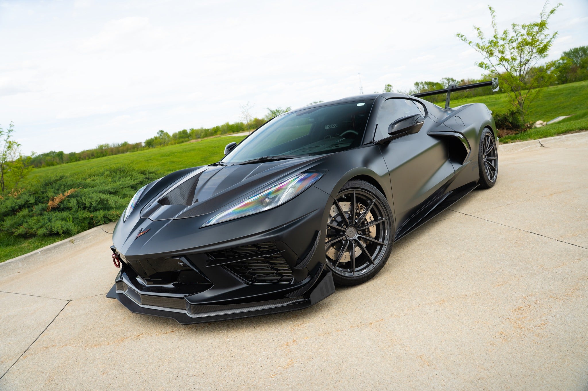 Span Racing C8R Carbon Fiber Front Hood - Paragon Performance