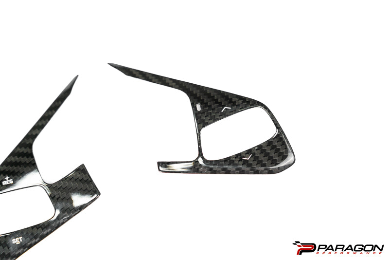 CCS C8 Corvette Steering Wheel Black Side Covers - Heated