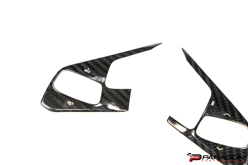 CCS C8 Corvette Steering Wheel Black Side Covers - Heated