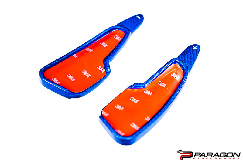 CCS C8 Corvette Carbon Fiber Paddle Shifter Extenders - Blue