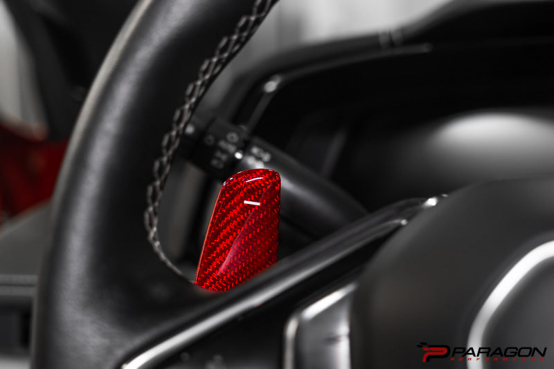 C8 Corvette Red Carbon Fiber Paddle Shifter Replacement