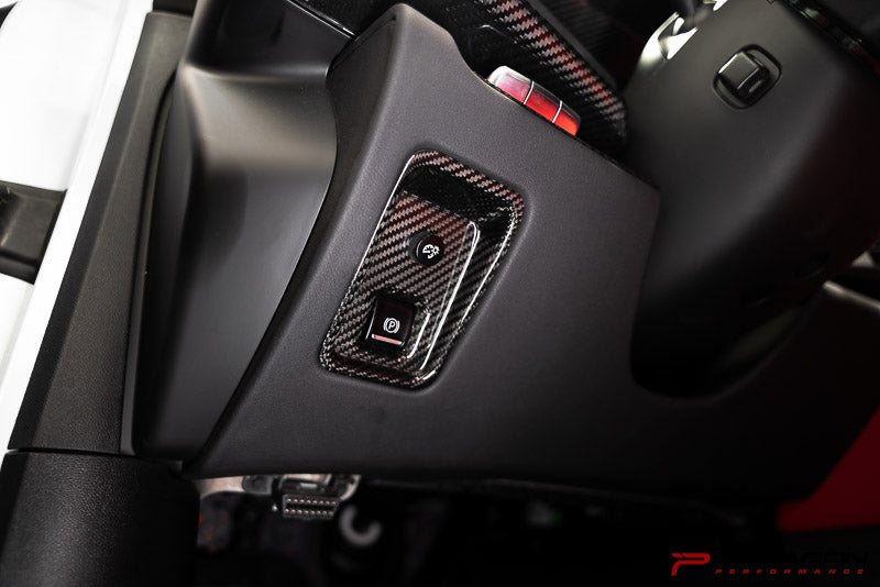 CCS C8 Corvette Carbon Fiber Parking Brake Cover