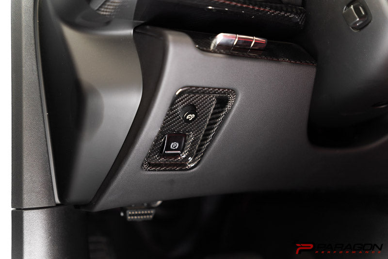 CCS C8 Corvette Carbon Fiber Parking Brake Cover