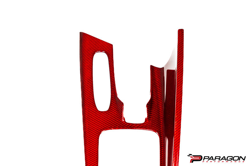 CCS C8 Corvette Red Carbon Fiber Center Console Overlay