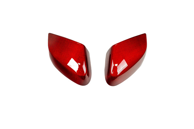 CCS C8 Corvette Red Carbon Fiber Mirror Overlays | Paragon Performance
