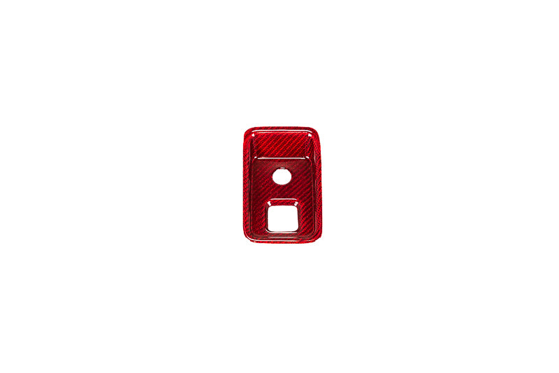 CCS C8 Corvette Red Carbon Fiber Parking Brake Cover