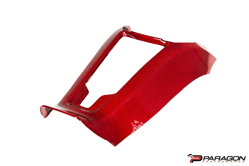 CCS C8 Corvette Red Carbon Fiber Rear Waterfall Overlay