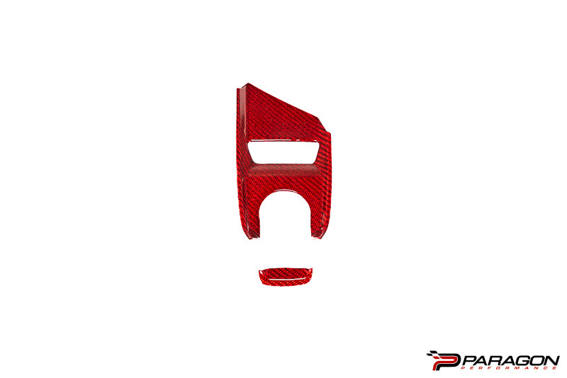 CCS C8 Corvette Red Carbon Fiber Mode Selector Trim Overlay