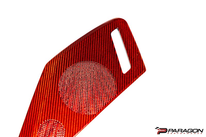 CCS C8 Corvette Carbon Fiber Speaker Covers - Red
