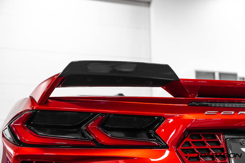 CCS C8 Corvette Z51 Spoiler Wickers - Carbon Flash