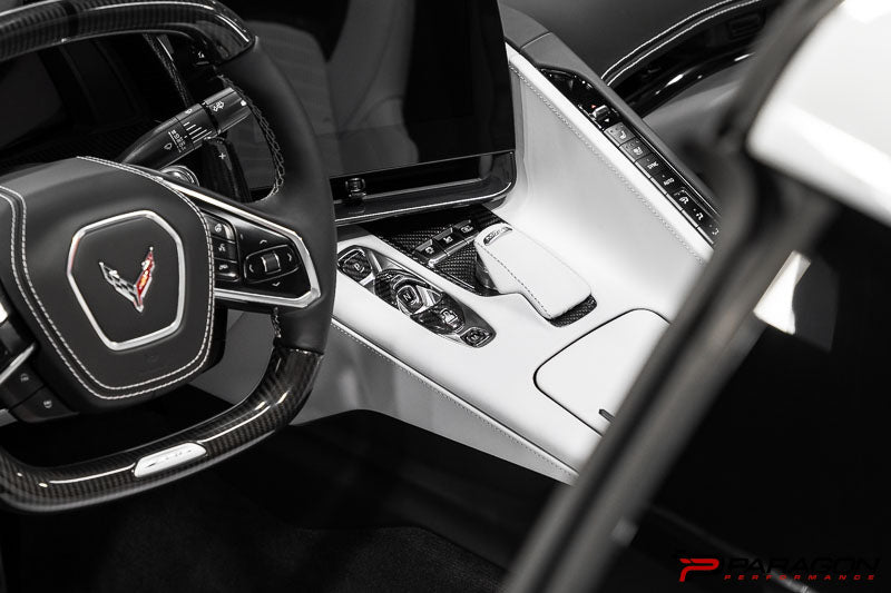 CCS C8 Corvette Carbon Fiber Transmission Control Button Covers