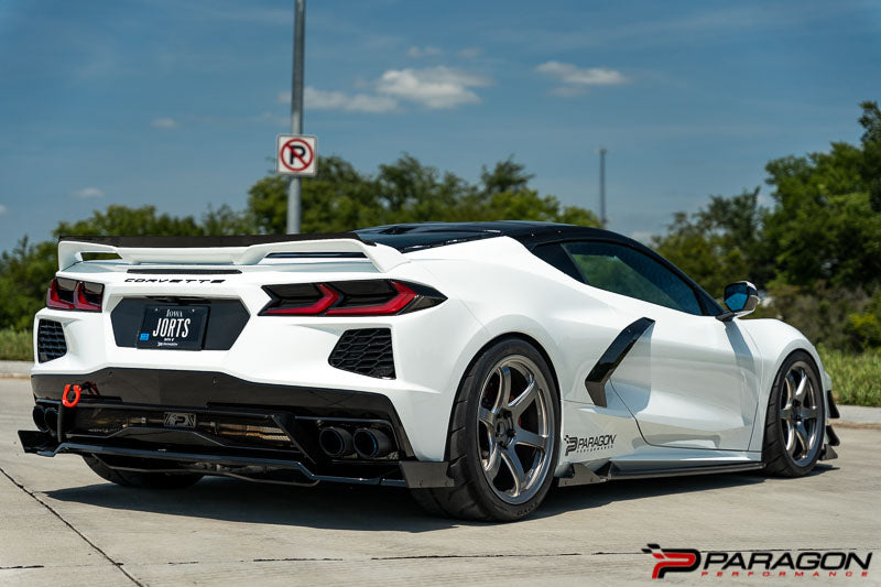 Paragon Maxton C8 Corvette 4pc Body Kit - Winglets - Carbon Flash