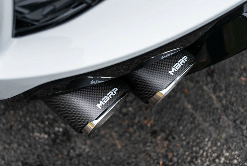 MBRP C8 Corvette 3" Stainless Steel Catback Exhaust - Quad Tips w/ Carbon Fiber Tips