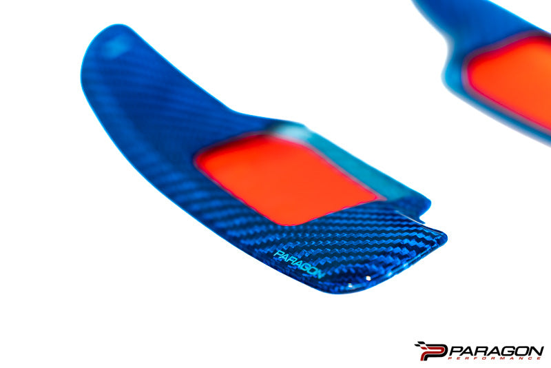 Paragon C8 Corvette Paddle Shifter Covers - Blue Carbon Fiber
