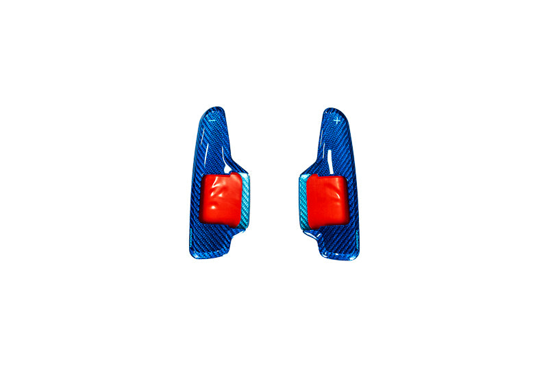 Paragon C8 Corvette Paddle Shifter Covers - Blue Carbon Fiber