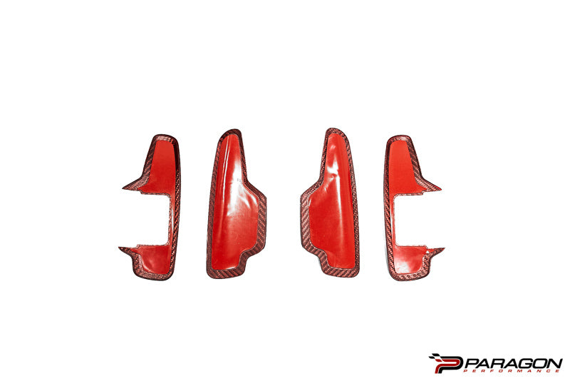 Paragon C8 Corvette Paddle Shifter Covers - Red Carbon Fiber