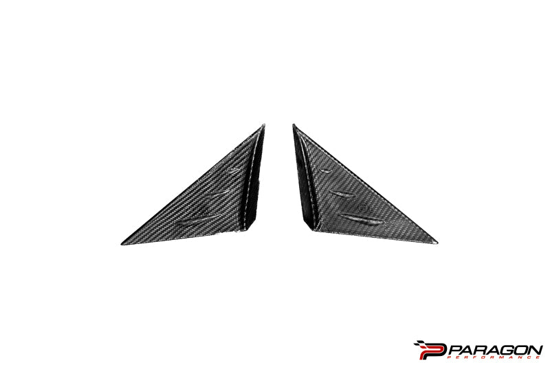 Paragon C8 Corvette Carbon Fiber Anti-Buffeting A Pillar Trim Overlay