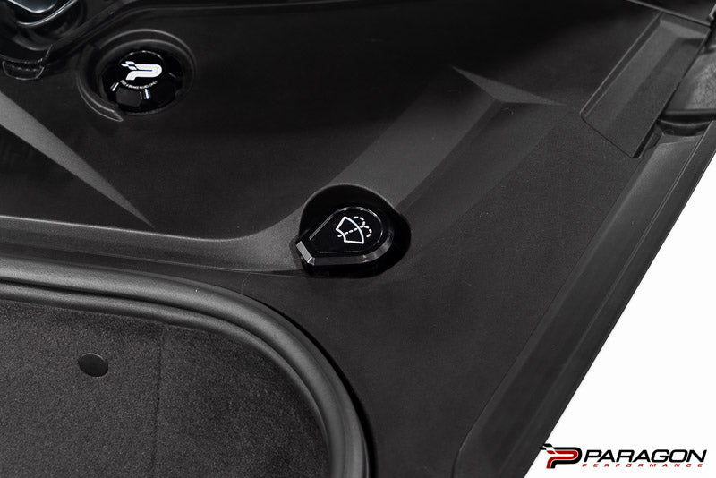 Paragon C8 Corvette Washer Fluid Cap Cover - Black, Blue or Red