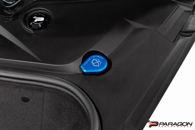 Paragon C8 Corvette Washer Fluid Cap Cover - Black, Blue or Red