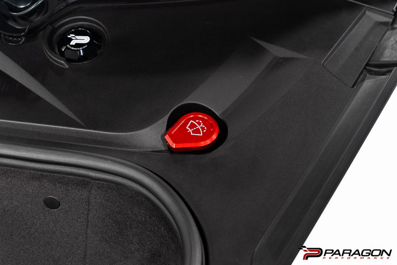 Paragon C8 Corvette Washer Fluid Cap Cover - Black, Blue or Red