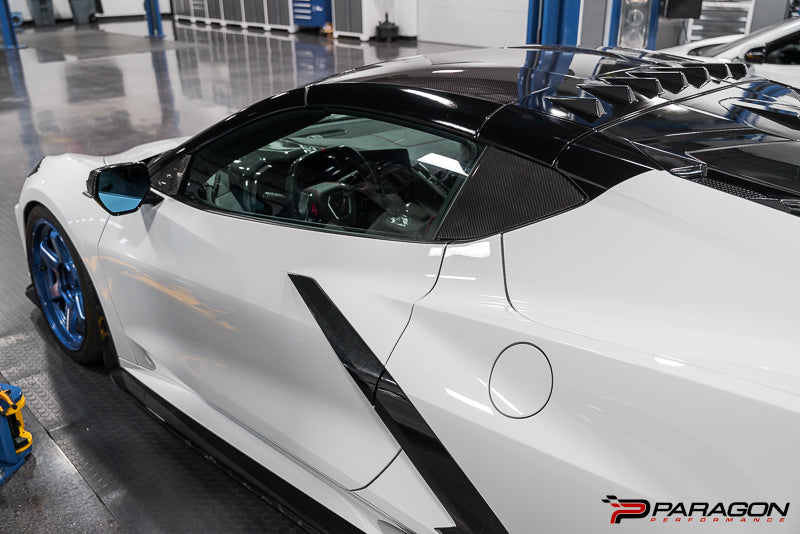 Paragon C8 Corvette Carbon Fiber B Pillar Trim Overlay - Coupe