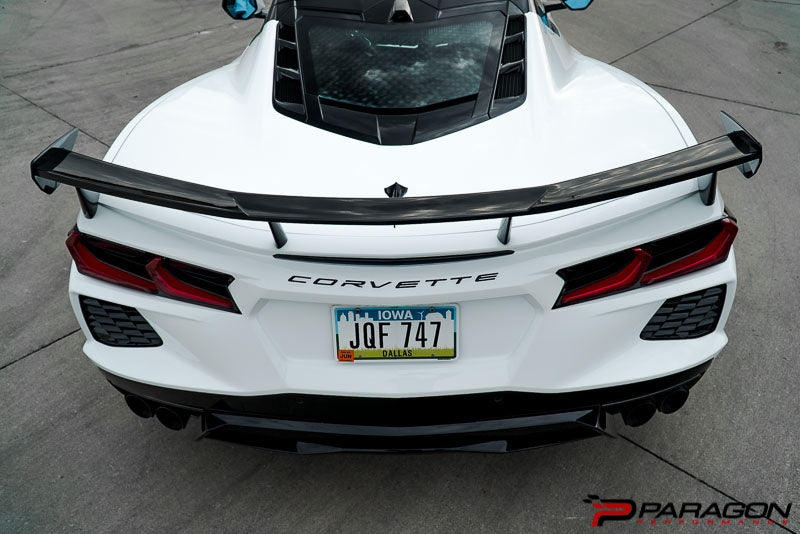 C8 Corvette OEM High Wing Spoiler - Carbon Flash