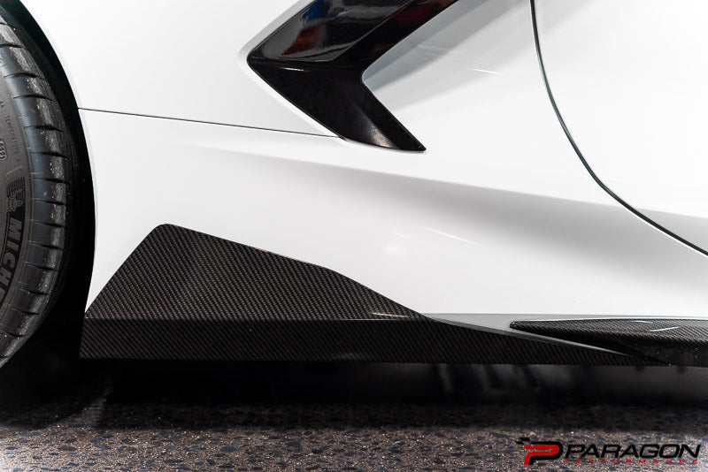 Paragon C8 Corvette Carbon Fiber Rocker Winglets - by Uni-Body