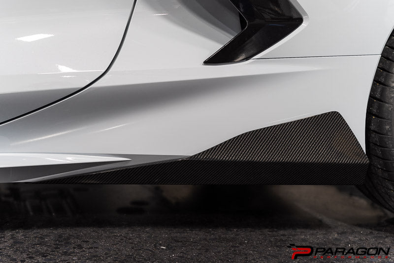 Paragon C8 Corvette Carbon Fiber Rocker Winglets - by Uni-Body