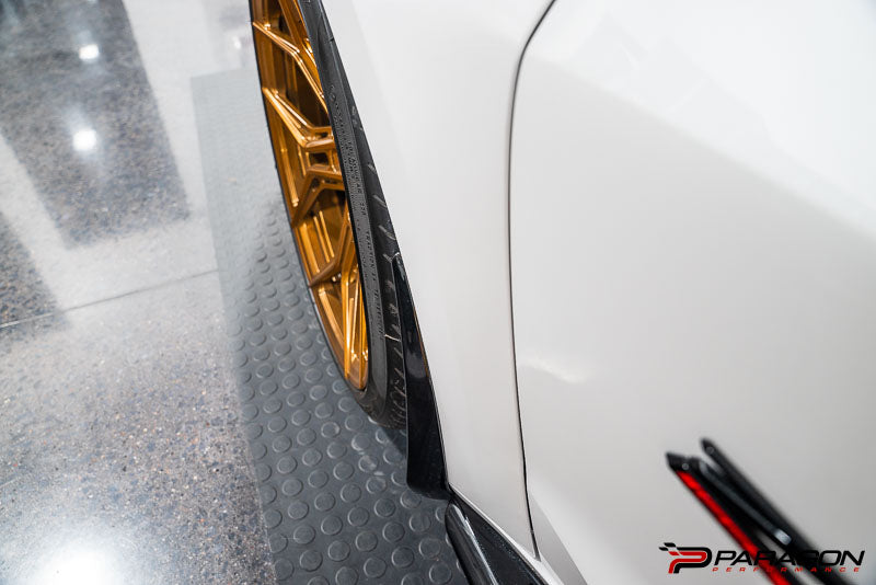 Paragon C8 Corvette Z06 & E-Ray Extended Front Splash Guards - Carbon Flash
