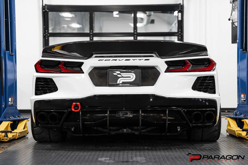 Paragon Performance C8 Corvette V3 Ducktail Rear Spoiler - Carbon Flash