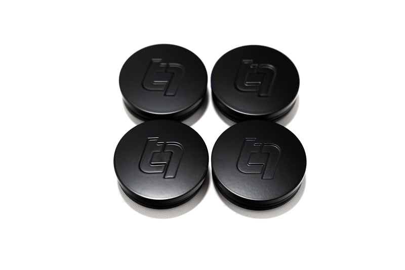 Titan 7 Machine Black Center Caps - C8 Corvette